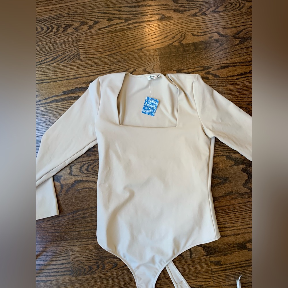 Free People Truth or Square Bodysuit (Nude)